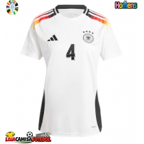 Camisa de Futebol Alemanha Jonathan Tah #4 Equipamento Principal Europeu 2024 Manga Curta